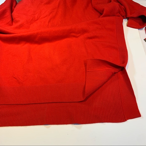 2X French Connection NWT super soft red cowl neck hi low sweater - Picture 7 of 14